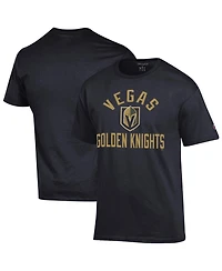 Champion Men's Black Vegas Golden Knights Primary Logo Jersey T-Shirt