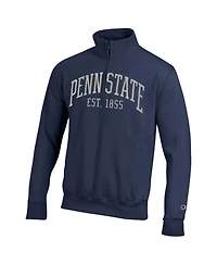 Champion Men's Navy Penn State Nittany Lions Powerblend Quarter-Zip Pullover Sweatshirt