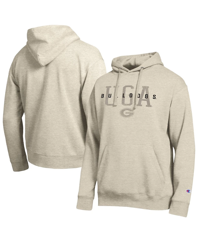 Champion Men's Oatmeal Georgia Bulldogs All-Star Neutral Stack Hoodie