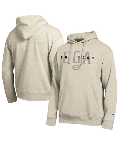 Champion Men's Oatmeal Georgia Bulldogs All-Star Neutral Stack Hoodie