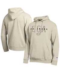 Champion Men's Oatmeal Georgia Bulldogs All-Star Neutral Stack Hoodie