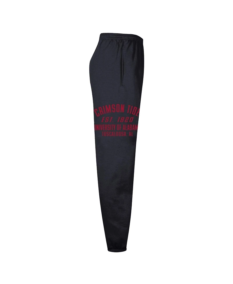 Champion Men's Black Alabama Crimson Tide Powerblend Banded Fleece Sweatpants