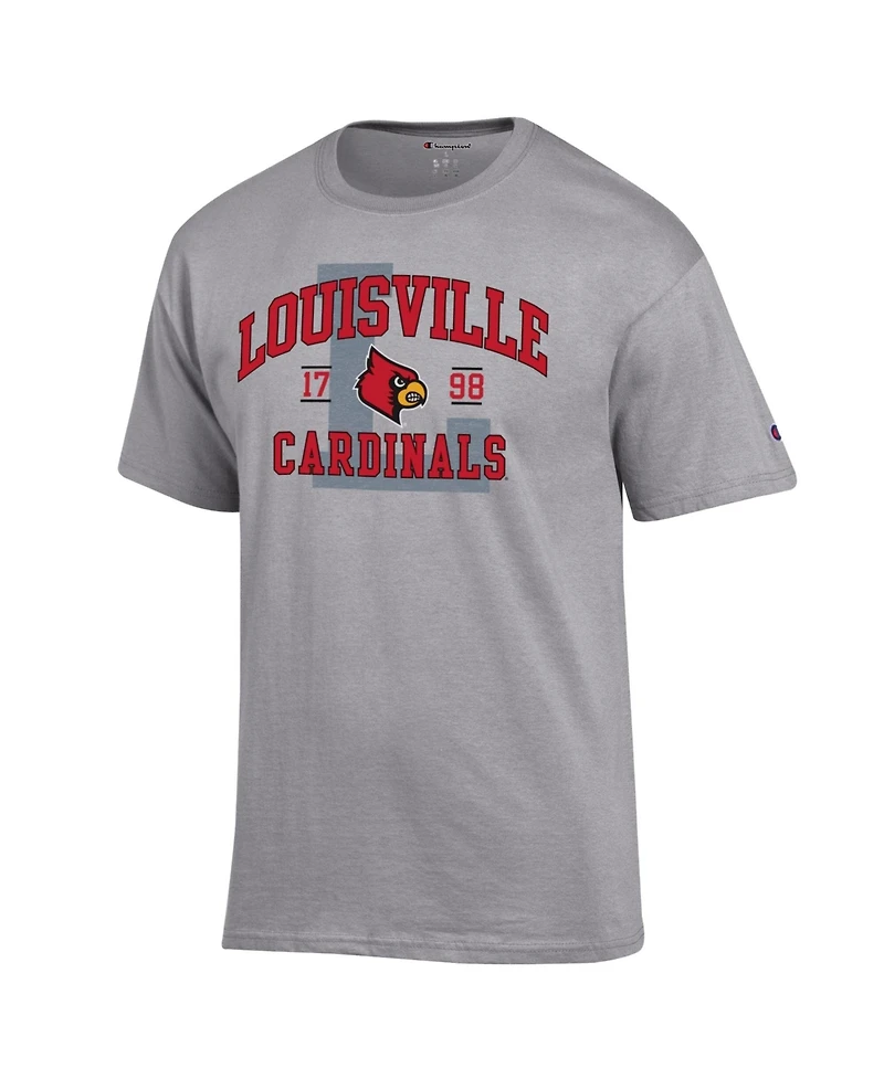 Champion Men's Heather Gray Louisville Cardinals Varsity T-Shirt