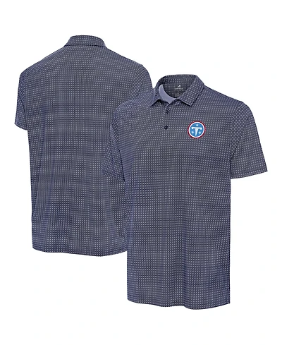 Antigua Men's Navy Tennessee Titans Mosaic Polo Shirt
