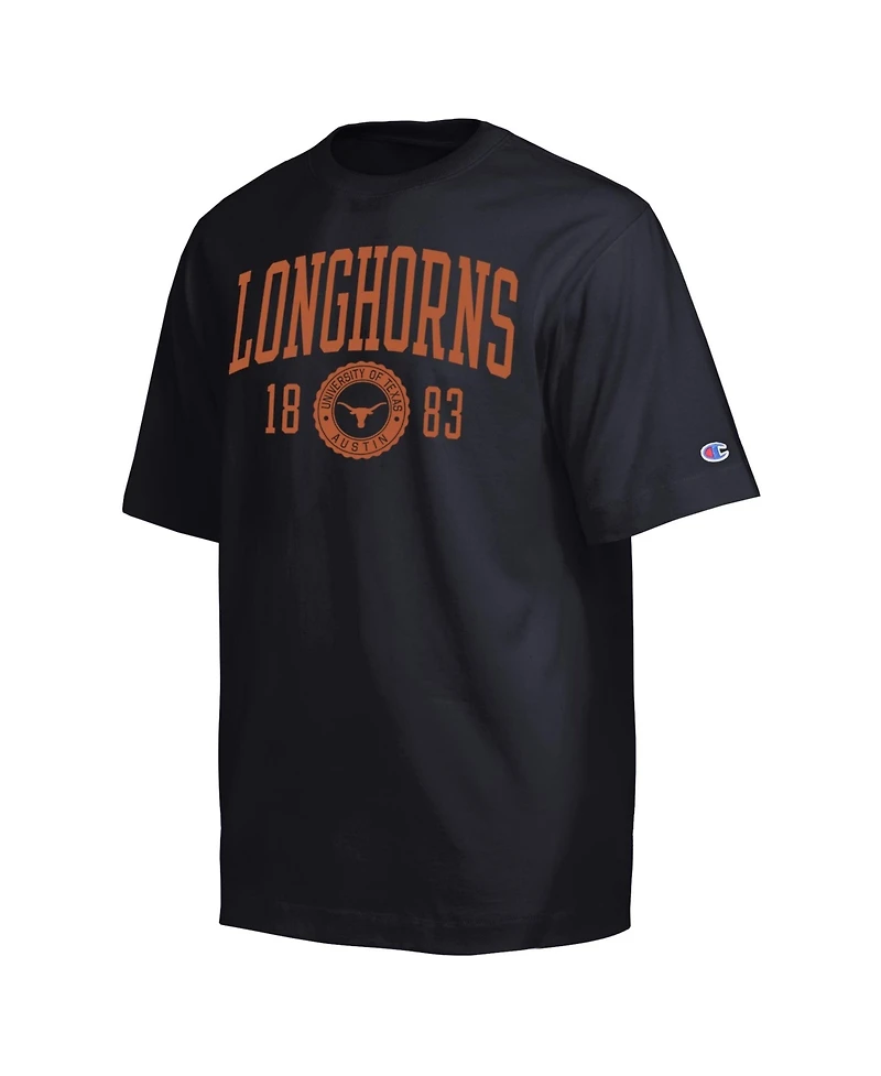 Champion Men's Black Texas Longhorns Established Tradition Heavyweight T-Shirt