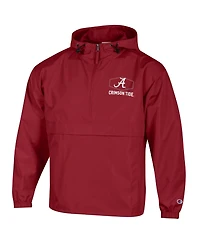 Champion Men's Crimson Alabama Tide Delay Packable Half-Zip Jacket