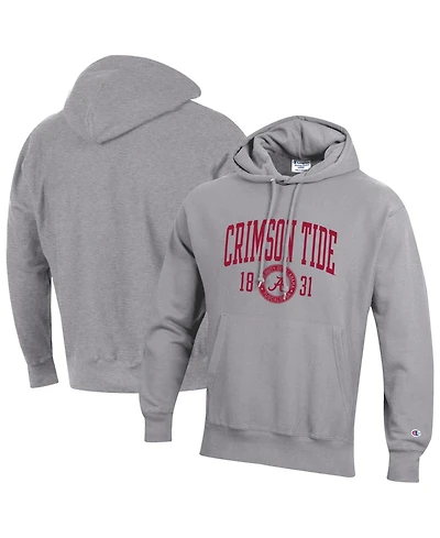 Champion Men's Heather Gray Alabama Crimson Tide Established Reverse Weave Hoodie