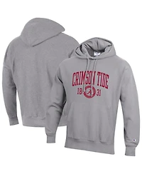 Champion Men's Heather Gray Alabama Crimson Tide Established Reverse Weave Hoodie