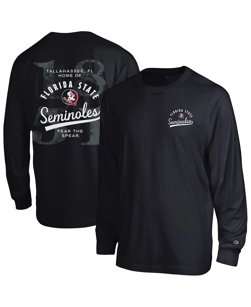Champion Men's Black Florida State Seminoles Laminated All-Star Long sleeves T-Shirt