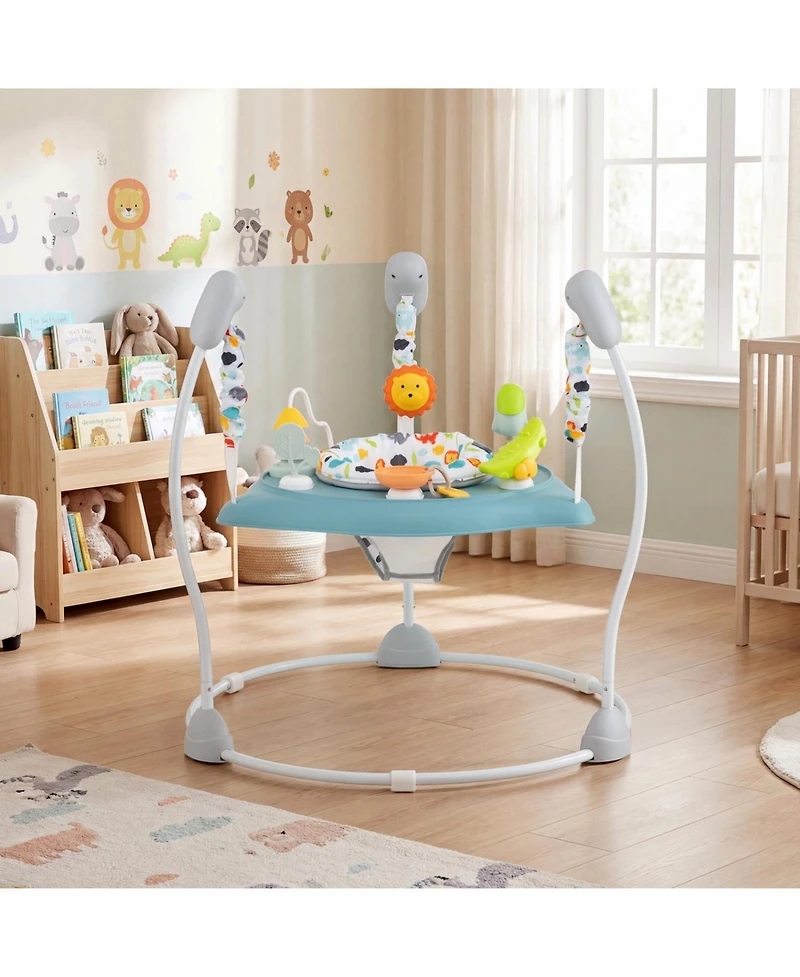 Slickblue Baby Jumper Activity Center with 360° Rotating Seat and Interactive Toys
