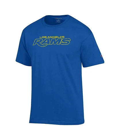 Champion Men's Royal Los Angeles Rams Wordmark T-Shirt