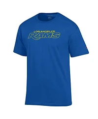Champion Men's Royal Los Angeles Rams Wordmark T-Shirt