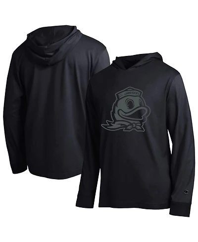 Champion Men's Black Oregon Ducks Tonal All-Star Long sleeves Hooded T-Shirt