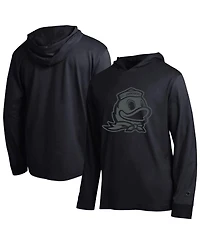 Champion Men's Black Oregon Ducks Tonal All-Star Long sleeves Hooded T-Shirt