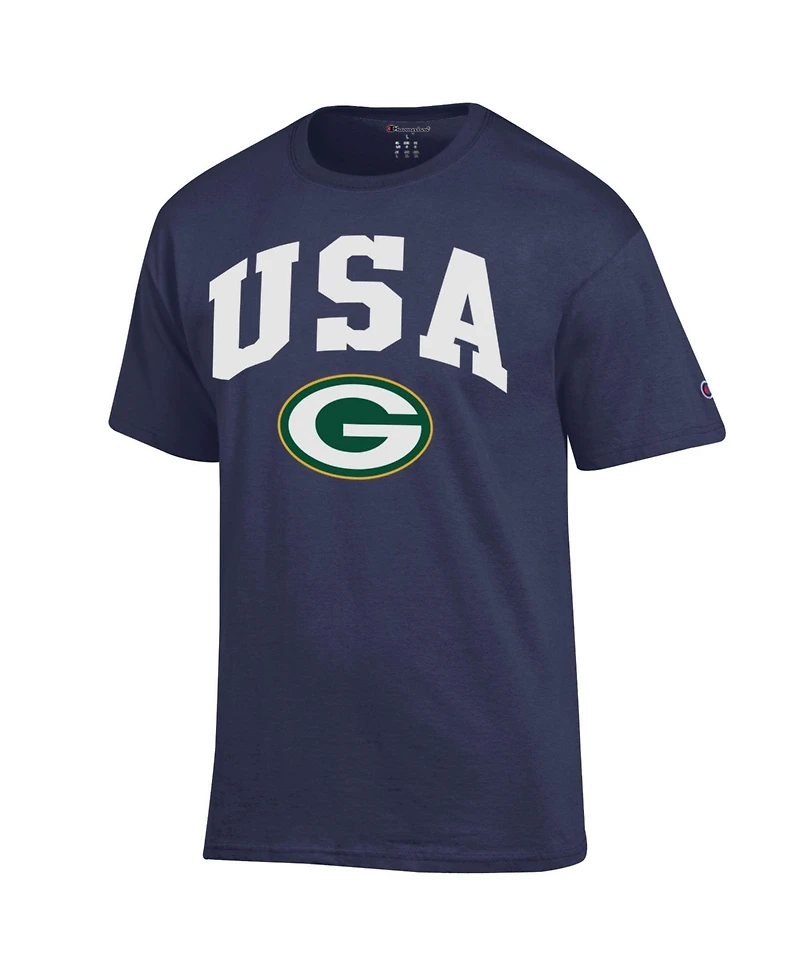 Champion Men's Navy Green Bay Packers Americana T-Shirt