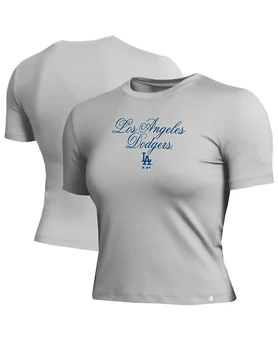 Champion Women's Los Angeles Dodgers Cropped Fitted Graphic T-Shirt