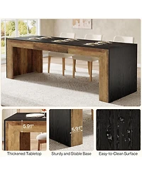Tribesigns 78.7-Inch Dining Table for 6-8 People, Extra Long, Heavy Duty