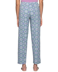 Hue Women's Got Me Stitches Cotton-Blend Relaxed-Fit Pajama Pants