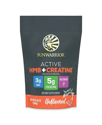 Sunwarrior Active Hmb Plus Creatine Powder, Unflavored, 240 Gram, 30 Servings