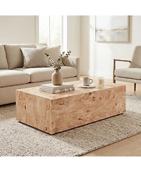 Streamdale Furniture Wood-Grain Mdf Square Coffee Table / Side Table (39.4)