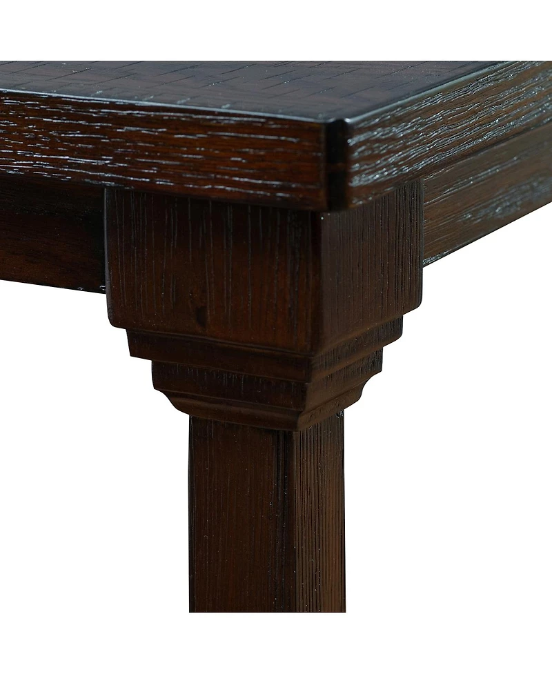 Streamdale Furniture 24.8" Farmhouse Wood 2-Tier End Table with Storage Shelf, Espresso