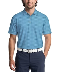 Pga Tour Men's Essential Geo Printed Regular-Fit Polo Shirt