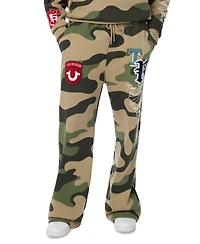 True Religion Men's Logo Patch Baggy Sweatpants