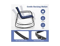 Boyel Living 4 Piece Patio Rocking Set with Glass