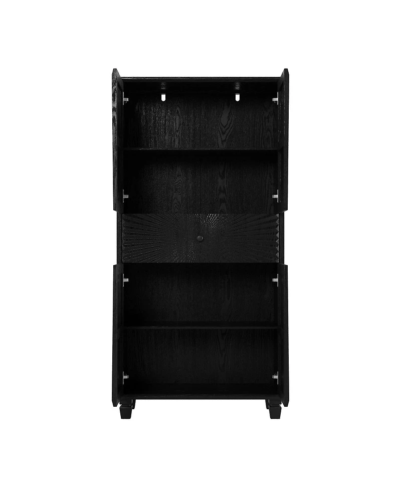 Streamdale Furniture Streamdale 64.5" 4-Door Buffet Cabinet with Drawer and 3D Wood Doors