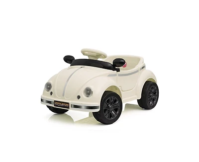 Yobtop 12V Kids Ride On Car - 2.4G Remote Control, Adjustable Speed, Multifunctional Steering Wheel, Usb Bluetooth Music, For 2-4