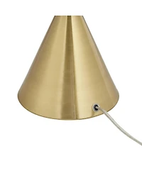 360 Lighting Mobley 10 1/2" High Small Mid Century Modern Glam Accent Table Lamp Metal Single Glass Shade Living Room