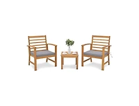 Boyel Living 3 Pieces Outdoor Furniture Set with Soft Seat Cushions