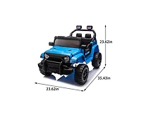 Yobtop 12V Kids Ride on Electric Car, Parent Remote Control, Dual Motor Drive, Music/Bluetooth/MP3/Usb, Led Headlights for Aged 2-4