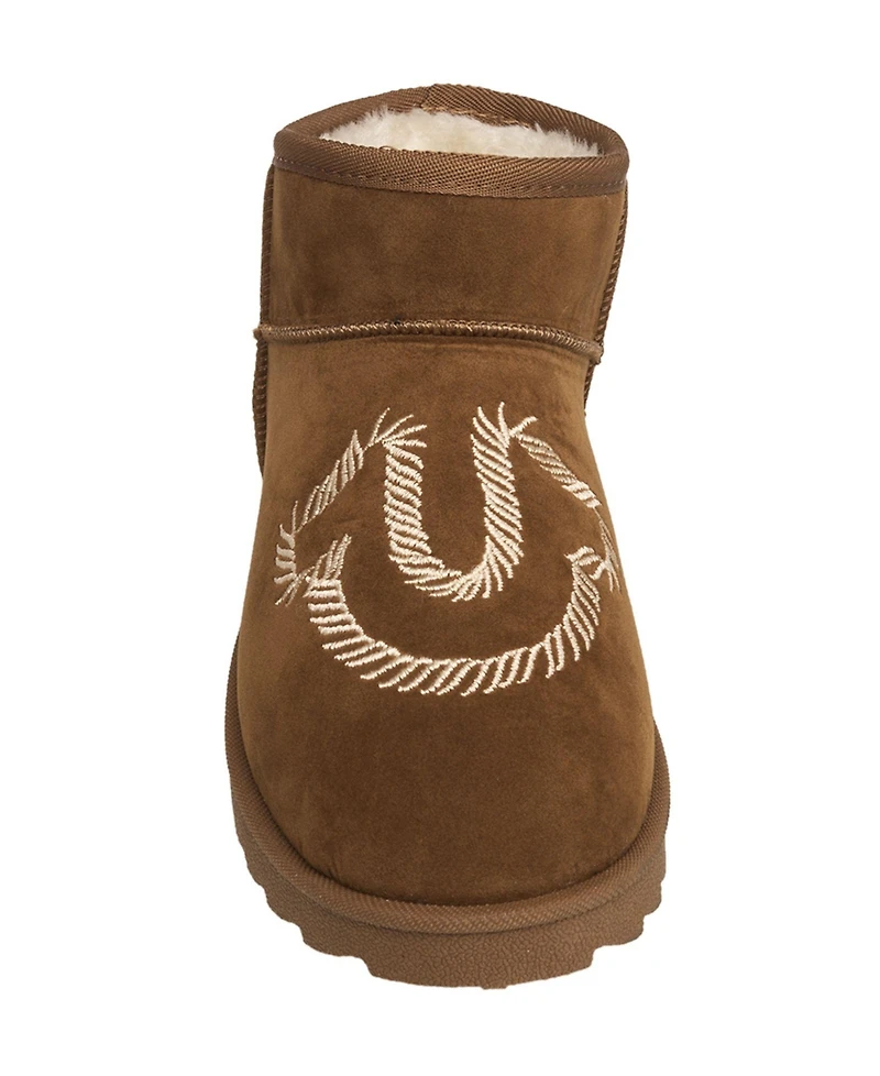 True Religion Women's Dua Faux Suede Horseshoe Logo Boot