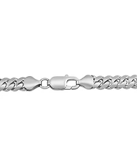 Italian Silver Solid Cuban Chain Necklace in Sterling Silver