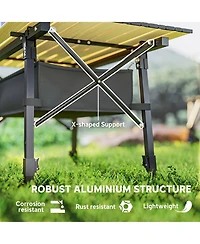 Mountaintop 3ft Aluminum Small Folding Table, Portable Camping Table with Storage Bag, Carry Bag for Outdoor Picnic Bbq