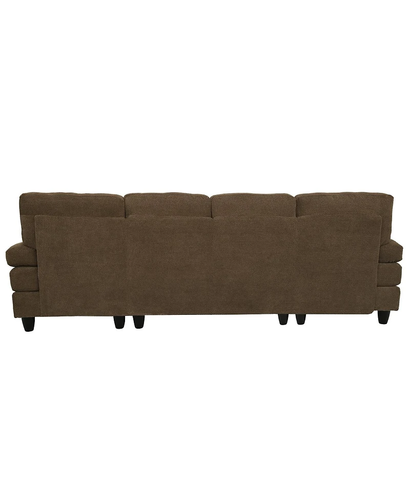 Streamdale Furniture U-Shaped Dual Chaise Sofa with Upholstered Armrests