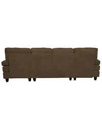 Streamdale Furniture U-Shaped Dual Chaise Sofa with Upholstered Armrests