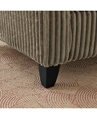 Streamdale Furniture Comfortable Brown Lazy Sofa Chair with Armrests and Cushion