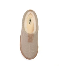 Dearfoams Men's Fireside by Grafton Sport Knit Water Repellent Twill Clog Slippers