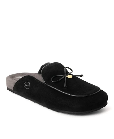 Dearfoams Women's Falan Genuine Suede Scuff Slippers