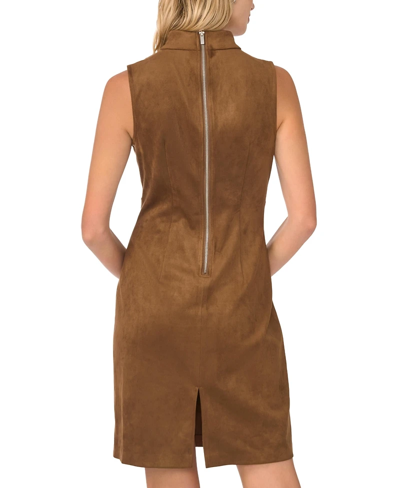 Vince Camuto Women's High Neck Princess Seam Midi Dress, Created for Macy's