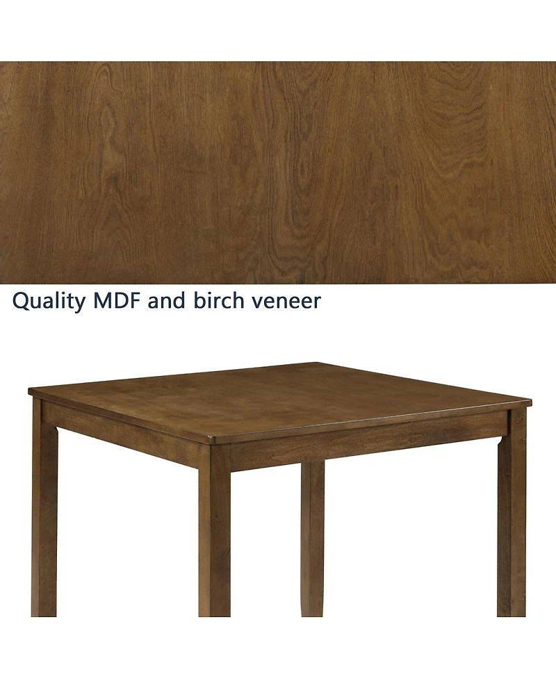 Streamdale Furniture Oak Square Wooden Dining Table for 4