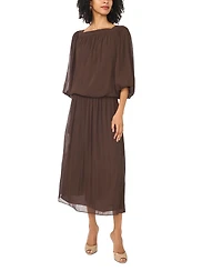 Women's Square Neck 3/4-Sleeve Bubble Blouse, Created for Macy's