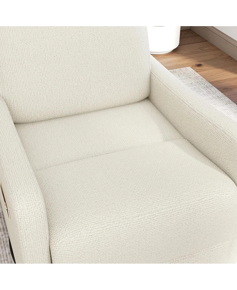 Streamdale Furniture Power Swivel Recliner Chair, Small Glider for Nursery and Living Room