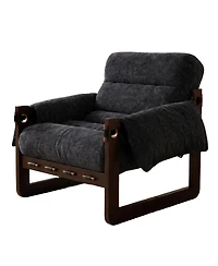 Streamdale Furniture Chenille Upholstered Accent Chair with Wooden Frame