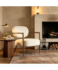 Streamdale Furniture Modern Metal Frame Upholstered Lounge Accent Chair