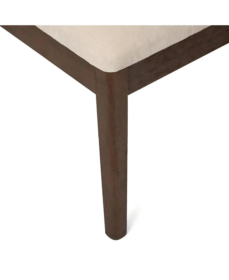 Streamdale Furniture Set of 2 Upholstered Rubber Wood Dining Chairs