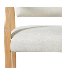 Streamdale Furniture Mid-Century Rubber Wood Dining Armchairs Set of 2