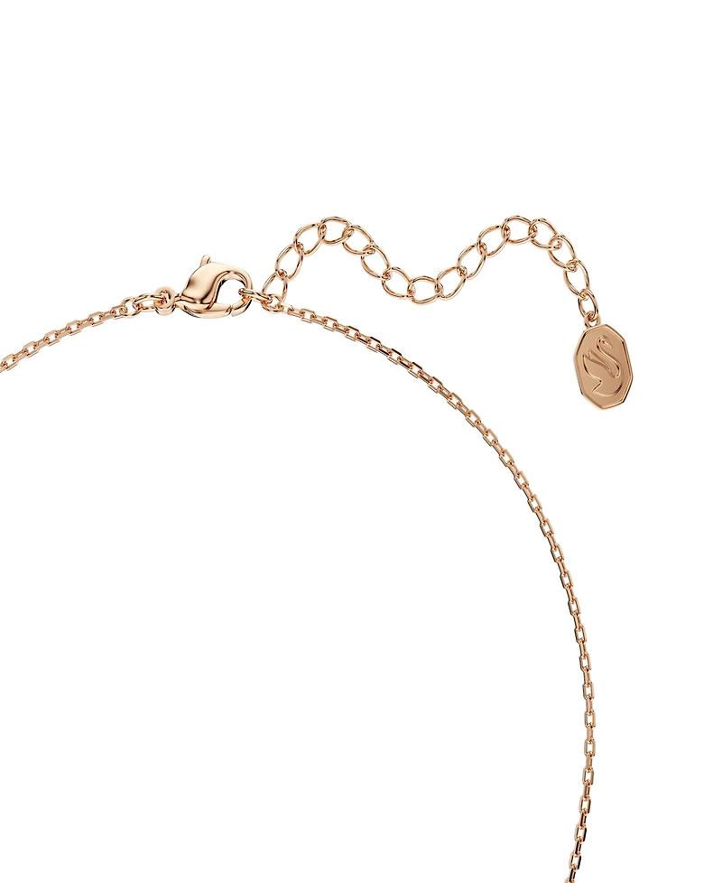 Swarovski Rose Gold-Tone Plated Black Crystals Necklace